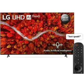تلفزيون فائق الوضوح (UHD) من إل جي بدقة 4K مقاس 86 بوصة من السلسلة 80، شاشة السينما، 86UP8050PVB 