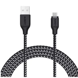 سلك شاحن أوكي, نايلون , بطول 2 متر , USB 2.0 to Micro USB , AM2  أسود 
