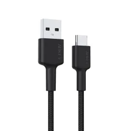 سلك شاحن أوكي, نايلون MFI, USB-C إلى Lightning,بطول0.9 متر CD30,أسود