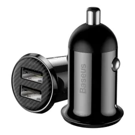 بيسوس , شاحن سيارة, قران برو , (مزدوج USB 4.8A),أسود