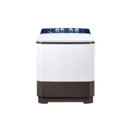 LG  غسّالة ذات حوض مزدوج سعة 12 كجم، بلون أبيض مزودة بتقنية, WTT1210TW Roller Jet Pulsator