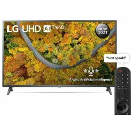 سلسلة تلفزيون LG UHD 65 بوصة UP75 مع تقنية 4K HDR النشطة ومنصة webOS الذكية, 65UP7550PVG