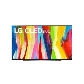تلفاز LG OLED evo مقاس 83 بوصة من سلسلة C2، مع HDR (النطاق الديناميكي العالي) السينمائي بدقة 4K تصميم سينمائى والمزوّد بإمكانية تعتيم البكسل بتقنية AI ThinQ للتلفزيون الذكي بنظام التشغيل WebOS, OLED83C26LA