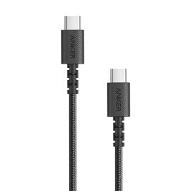 سلك شاحن انكر باورلاين فلو الجيل الثالث من USB-C إلى USB-C بطول 0.9 م أسود