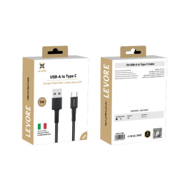 ليفور USB 1.0 متر أسود ، LCS311-BK