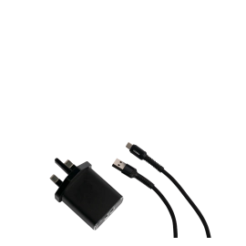 ريتشي, شاحن حائط , بمدخل USBو Micro  ,أسود