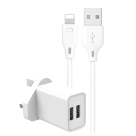 ريتشي شاحن حائط، مدخل USB, أبيض