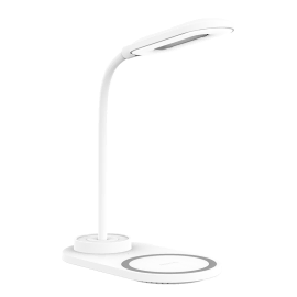 شاحن ريتشي,لاسلكي مع زر LED ذكي يعمل باللمس, أبيض